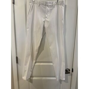 Hugo Boss White Water Repellent Technical Pants Mens 30R Drawstring Trousers